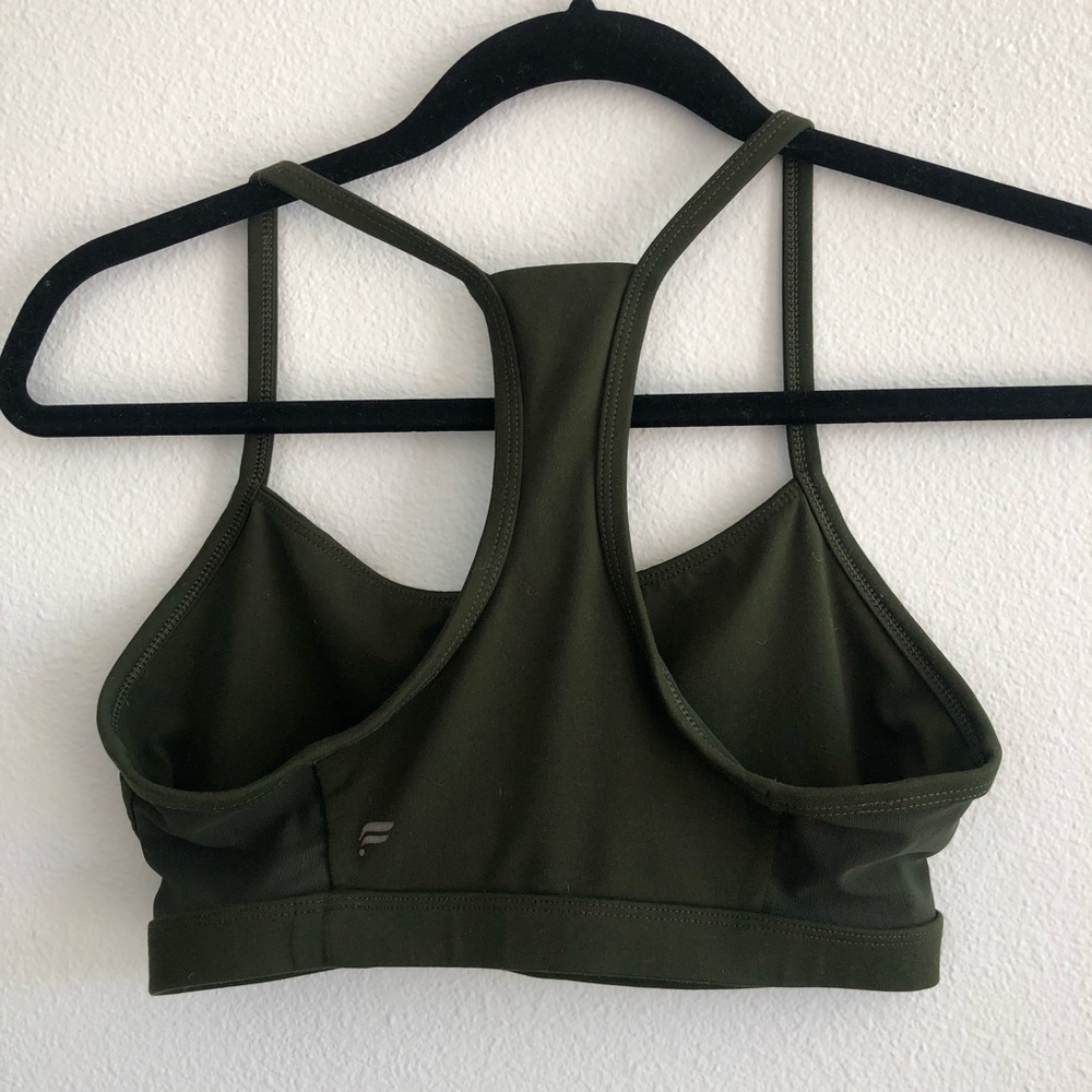 Green Fabletics Sports Bra